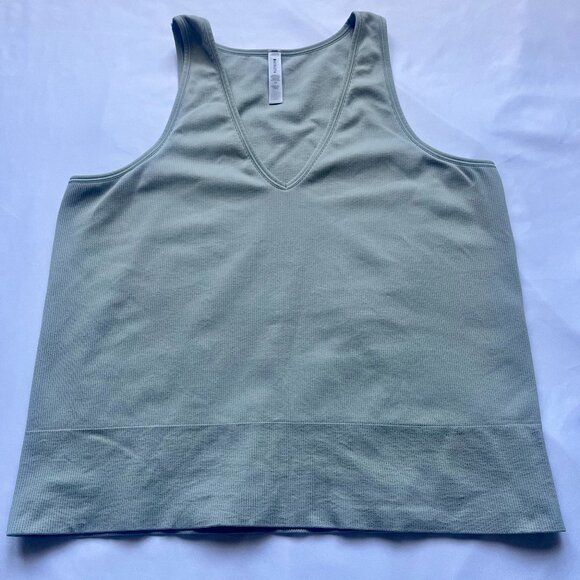 Athleta Aurora Seamless Ribbed Tank Top Mint Green Women’s Size 1X - Picture 1 of 8